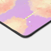 コットンキャンディスターダスト桃ティール(緑がかった色)パープルパステル デスクマット (コーナー)