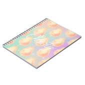 コットンキャンディスターダスト桃ティール(緑がかった色)パープルパステル ノートブック (左側)