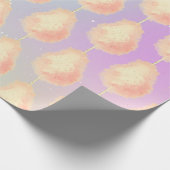 コットンキャンディスターダスト桃ティール(緑がかった色)パープルパステル ラッピングペーパー (角)