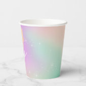 コットンキャンディスターダスト桃ティール(緑がかった色)パープルパステル 紙コップ (裏面)
