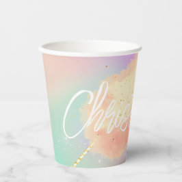 コットンキャンディスターダスト桃ティール（緑がかった色）パープルパステル 紙コップ