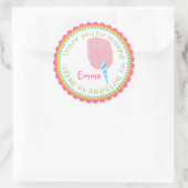 コットンキャンディステッカー – ホットカラー ラウンドシール (バッグ)