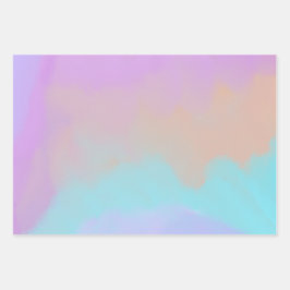 コットンキャンディスワールデジタルプリント ラッピングペーパーシート