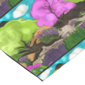 コットンキャンディツリーズ抽象芸術アート ミディアムテーブルランナー (コーナー)