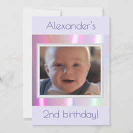 コットンキャンディネオンデザイン写真招待状 招待状