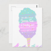 コットンキャンディハンドドローカーニバル誕生日 ポストカード (正面/裏面)