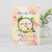 コットンキャンディバンブーフラット結婚式招待状 招待状 (スタンド正面)