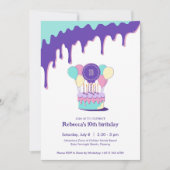 コットンキャンディパーティの招待状 招待状 (正面)