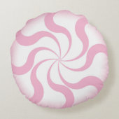 コットンキャンディピンクキャンディ装飾用クッション ラウンドクッション (裏面)