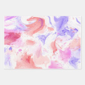 コットンキャンディピンクパープル ラッピングペーパーシート (正面3)