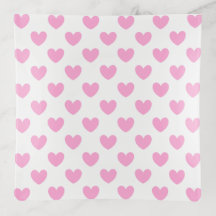 コットンキャンディピンクポルカハートオンホワイト