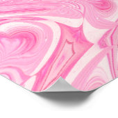 コットンキャンディピンク抽象芸術 ポスター (角)