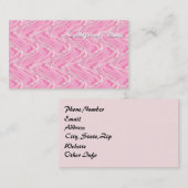 コットンキャンディピンク抽象芸術 名刺 (正面/裏面)