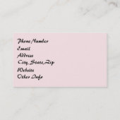 コットンキャンディピンク抽象芸術 名刺 (裏面)