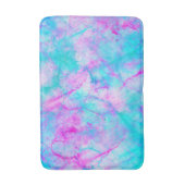 コットンキャンディピンク&ブルーウォーター色の洗い流し汚れ バスマット (正面縦)