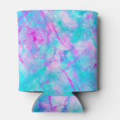 コットンキャンディピンク&ブルーウォーター色の洗い流し汚れ 缶クーラー (裏面)