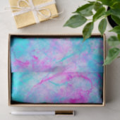 コットンキャンディピンク&ブルーウォーター色の洗い流し汚れ 薄葉紙 (ギフト)