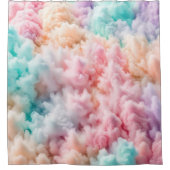 コットンキャンディフラフ シャワーカーテン (正面)