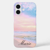 コットンキャンディフロリダビーチサンライズネームケース Case-Mate iPhoneケース (裏面)