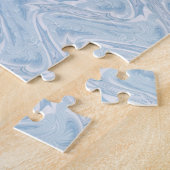 コットンキャンディブルー抽象芸術 ジグソーパズル (側面)