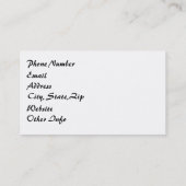 コットンキャンディブルー抽象芸術 名刺 (裏面)