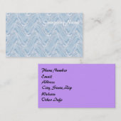 コットンキャンディブルー抽象芸術 名刺 (正面/裏面)