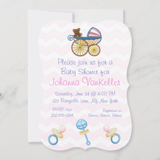 コットンキャンディベビー物 招待状 (裏面)