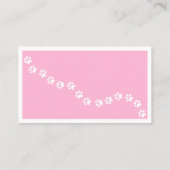 コットンキャンディポープリントQRコードペットシッター歩く 名刺 (裏面)