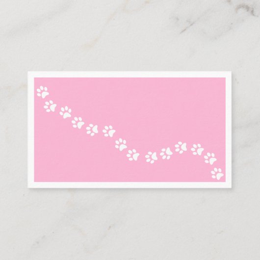 コットンキャンディポープリントQRコードペットシッター歩く 名刺 (裏面)