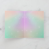 コットンキャンディレインボーグリッターかわいい カード (内部)