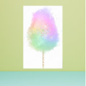 コットンキャンディレインボーグリッターかわいい ポスター