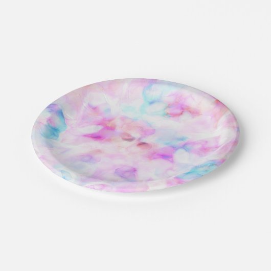 コットンキャンディーカラーズ　水彩グリッター ペーパープレート (アングル)