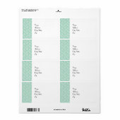 コットンキャンディーグリーン抽象芸術 ラベル (フルシート)