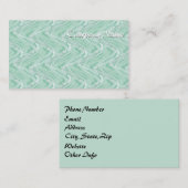 コットンキャンディーグリーン抽象芸術 名刺 (正面/裏面)