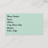 コットンキャンディーグリーン抽象芸術 名刺 (裏面)