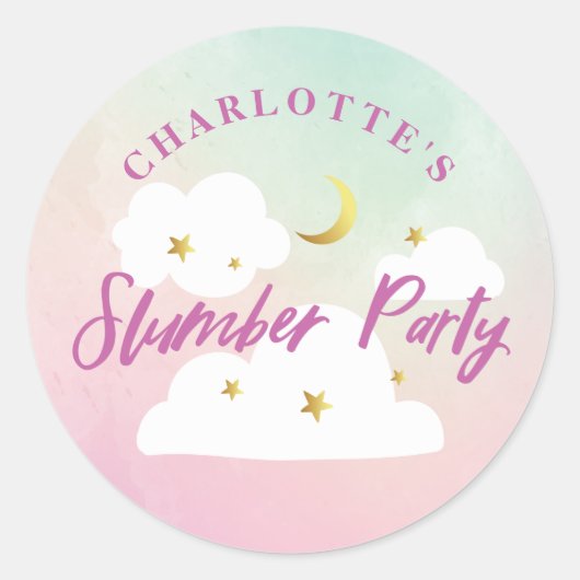 コットンキャンディースカイステッカー ラウンドシール (正面)