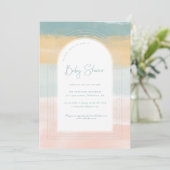 コットンキャンディースカイ |レインボーベビーシャワー 招待状 (スタンド正面)