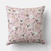 コットンキャンディーピンクに羊を数える クッション (裏面)