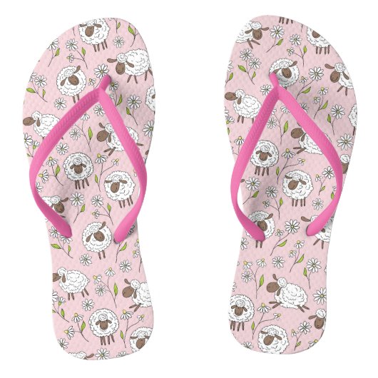 コットンキャンディーピンクに羊を数える ビーチサンダル (ソール)