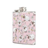 コットンキャンディーピンクに羊を数える フラスク (左)