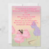 コットンキャンディーモンキージャンプ誕生日 招待状 (裏面)