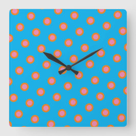 "コットンキャンディー" カラーの壁掛け時計 スクエア壁時計