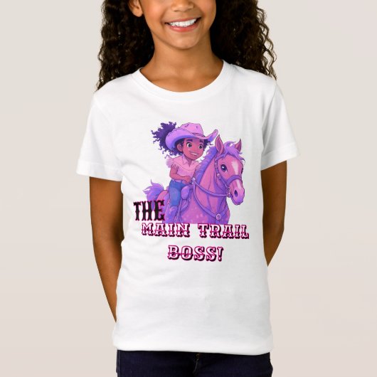 コットンキャンディ女性のカーボーイ Tシャツ (正面)