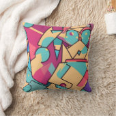 コットンキャンディ抽象芸術アート クッション (ブランケット)