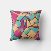 コットンキャンディ抽象芸術アート クッション (裏面)