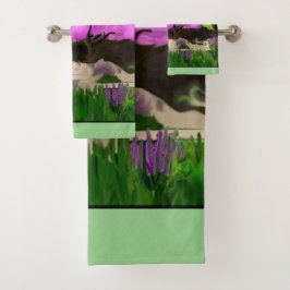 コットンキャンディ抽象芸術アート バスタオルセット