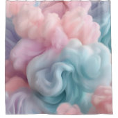 コットンキャンディ抽象芸術 シャワーカーテン (正面)