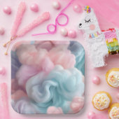 コットンキャンディ抽象芸術 ペーパープレート (パーティー)