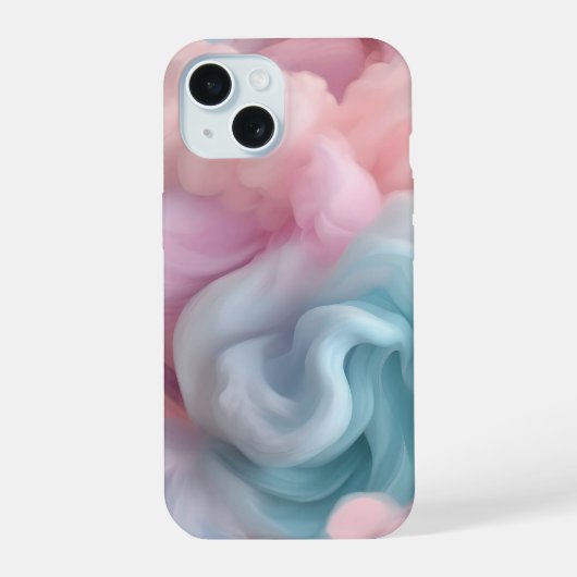 コットンキャンディ抽象芸術 iPhone 15ケース (裏面)