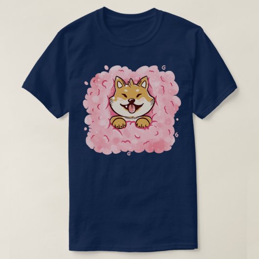 コットンキャンディ柴犬 Tシャツ (デザイン正面)